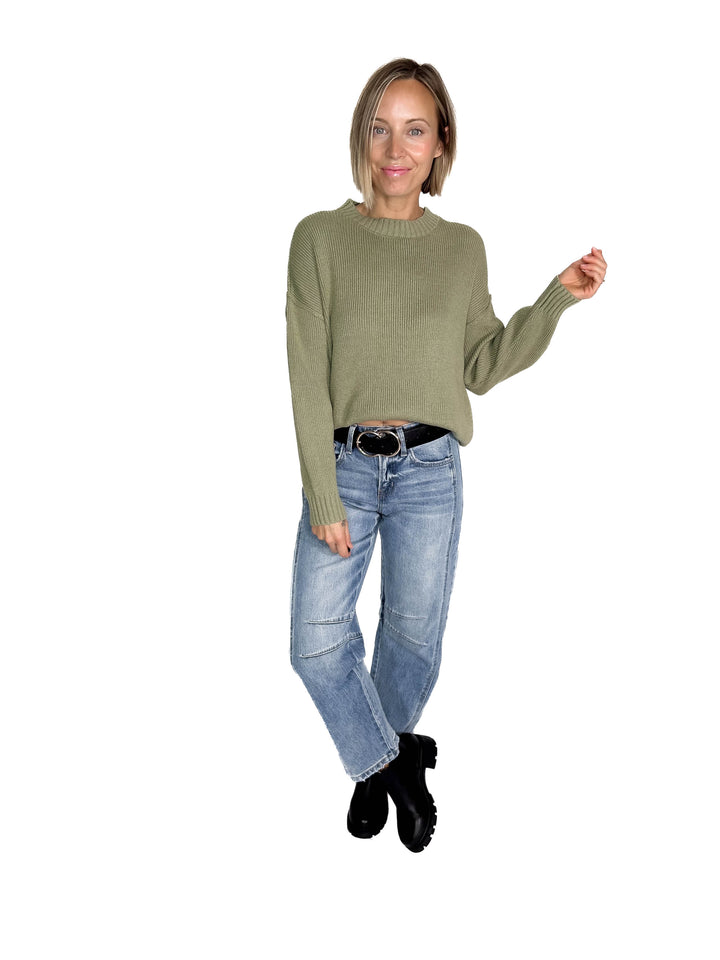 Elizabeth Drop Shoulder Sweater- FERN-FINAL SALE