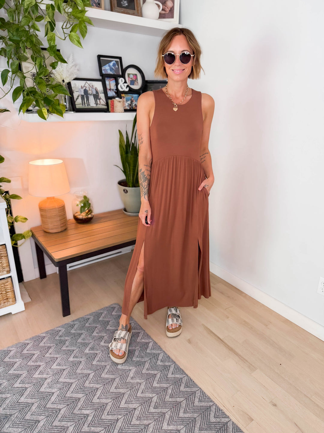 beverly midi dress Beverly Floral Tie Shoulder Midi Dress by Girl In Mind