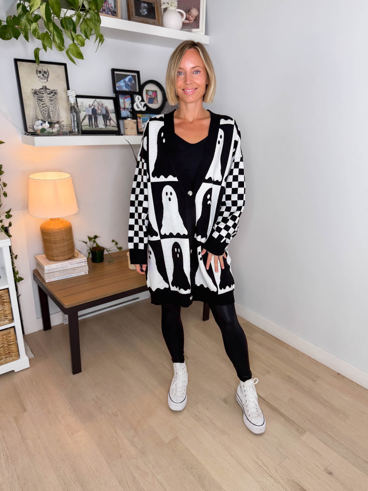 AMPERSAND Ghouls Night Out Oversized Cardigan