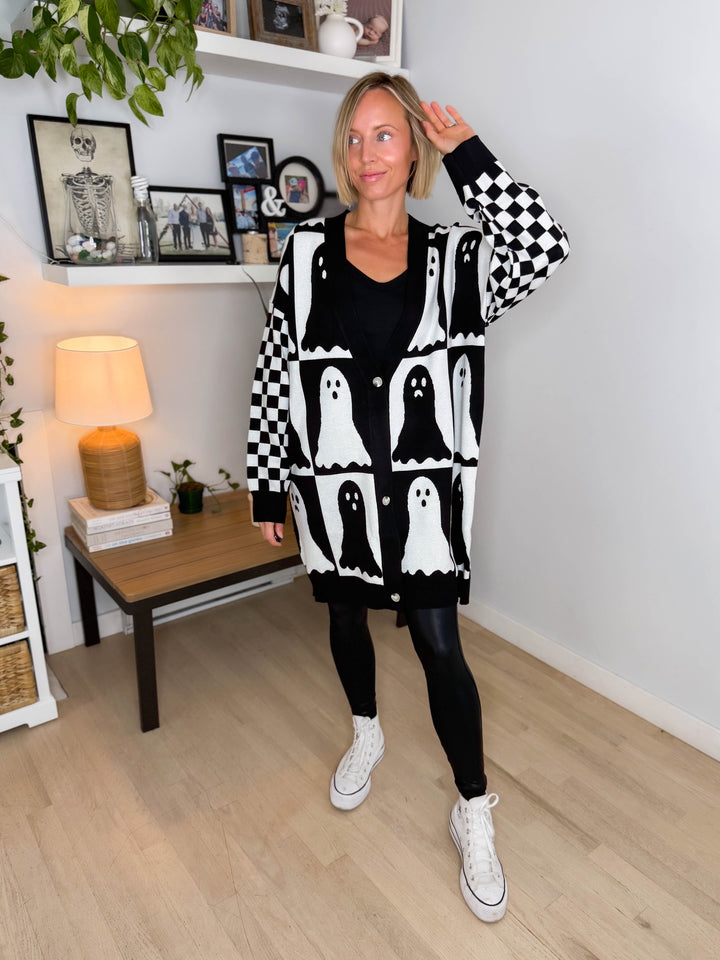 AMPERSAND Ghouls Night Out Oversized Cardigan