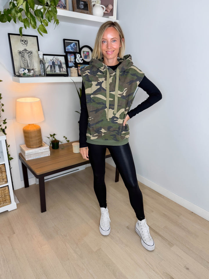 Auburina Athleisure Sleeveless Top- VINTAGE CAMO