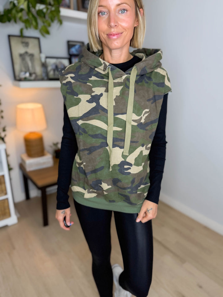 Auburina Athleisure Sleeveless Top- VINTAGE CAMO