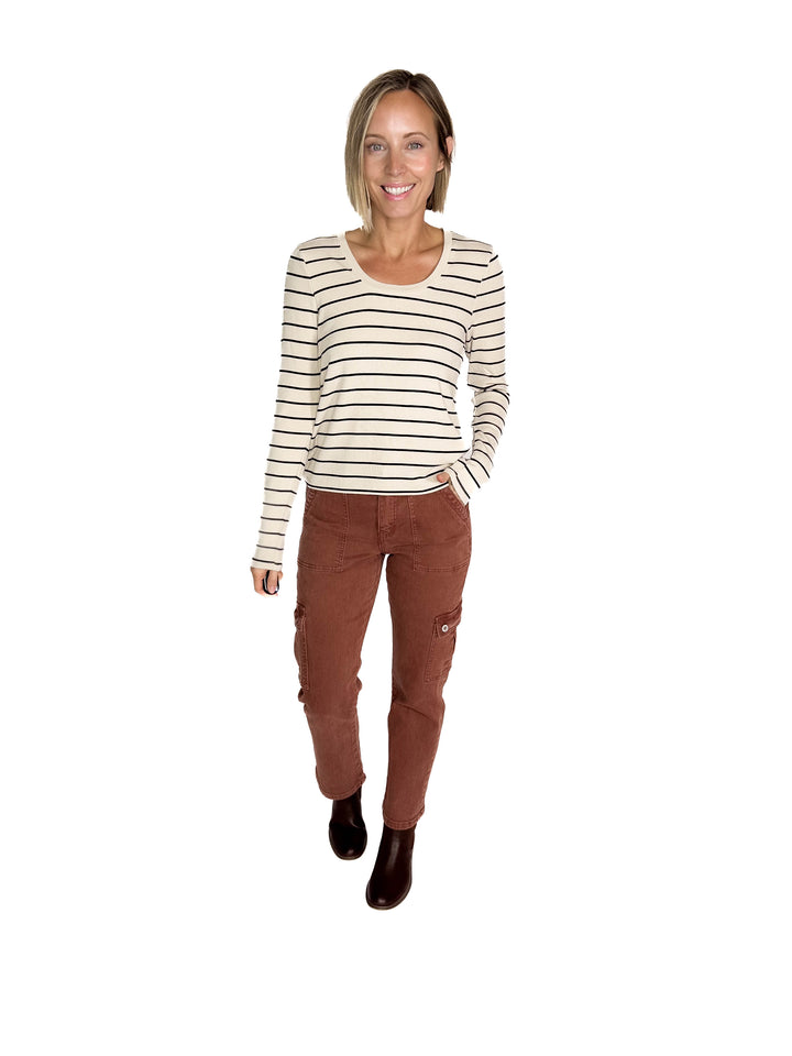 THREAD & SUPPLY Lauren Long Sleeve- BIRCH BLACK