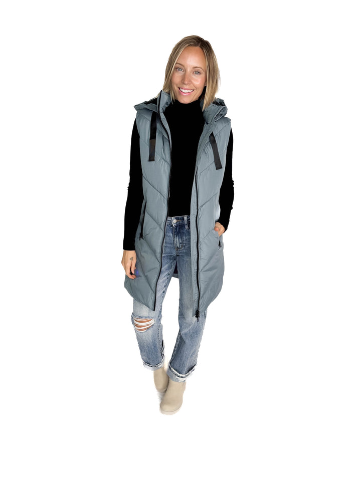 ONLY Skylar Hooded Vest- STORMY WEATHER