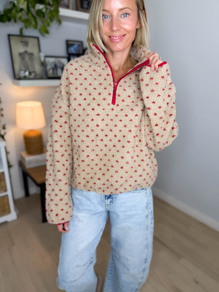Goldina Pullover Jacket- RED