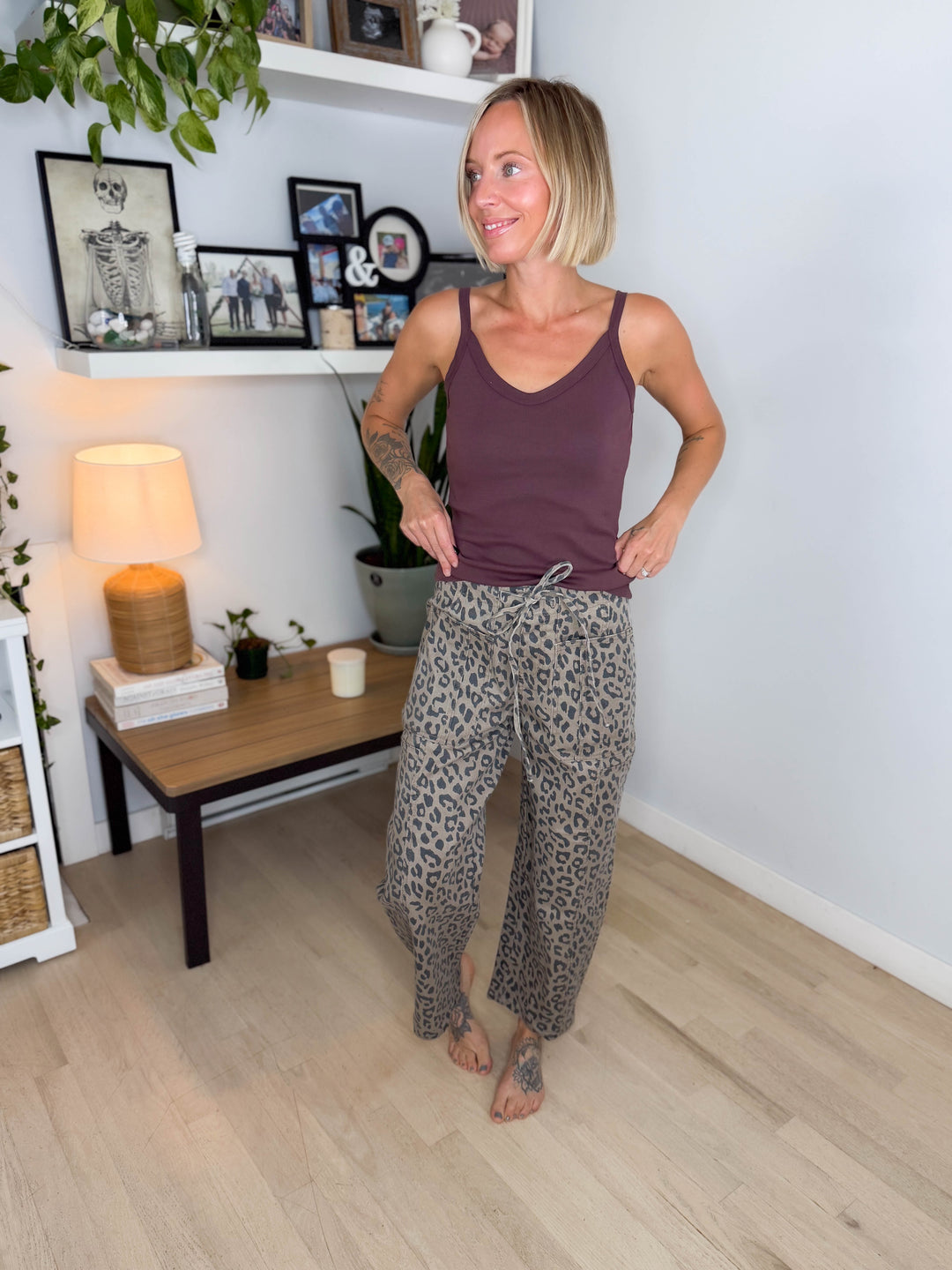 Ampersand AVE Bowie Pant- LEOPARD