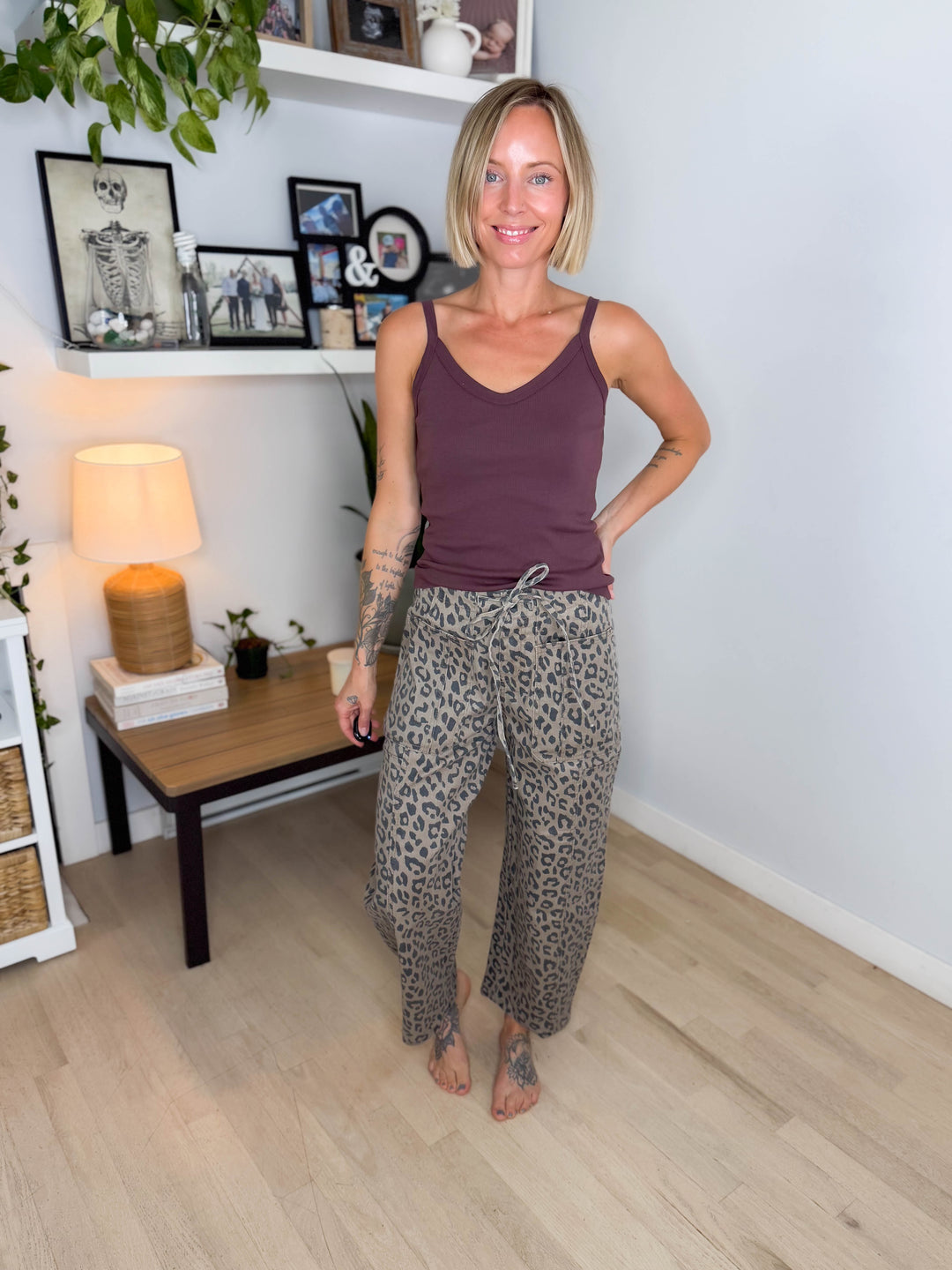 Rosavelle Ultra Soft V-Neck Tank- MAHOGANY
