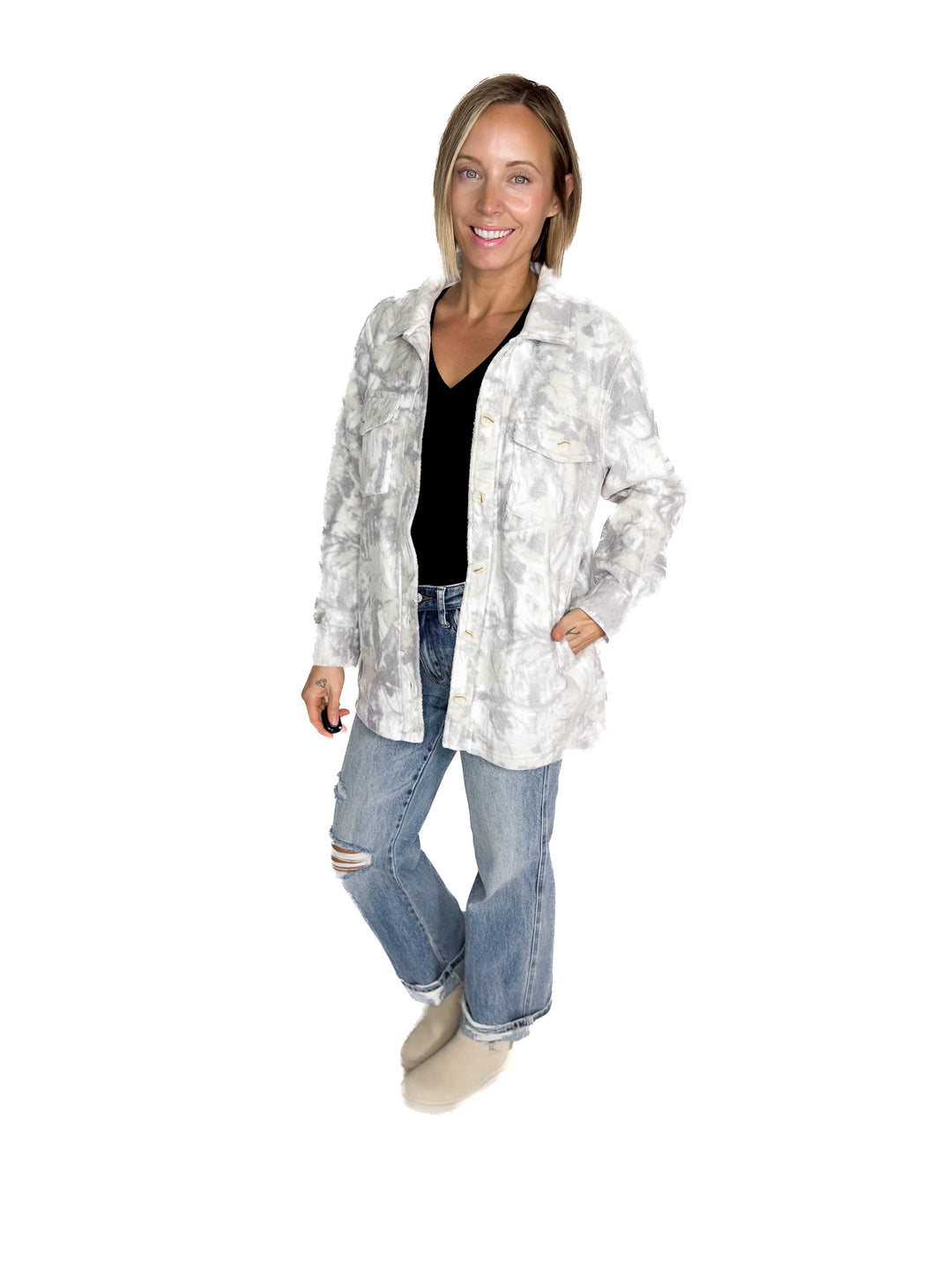 THREAD & SUPPLY Santa Fe Fleece Jacket- FOREST CAMO