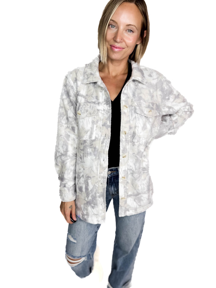 THREAD & SUPPLY Santa Fe Fleece Jacket- FOREST CAMO