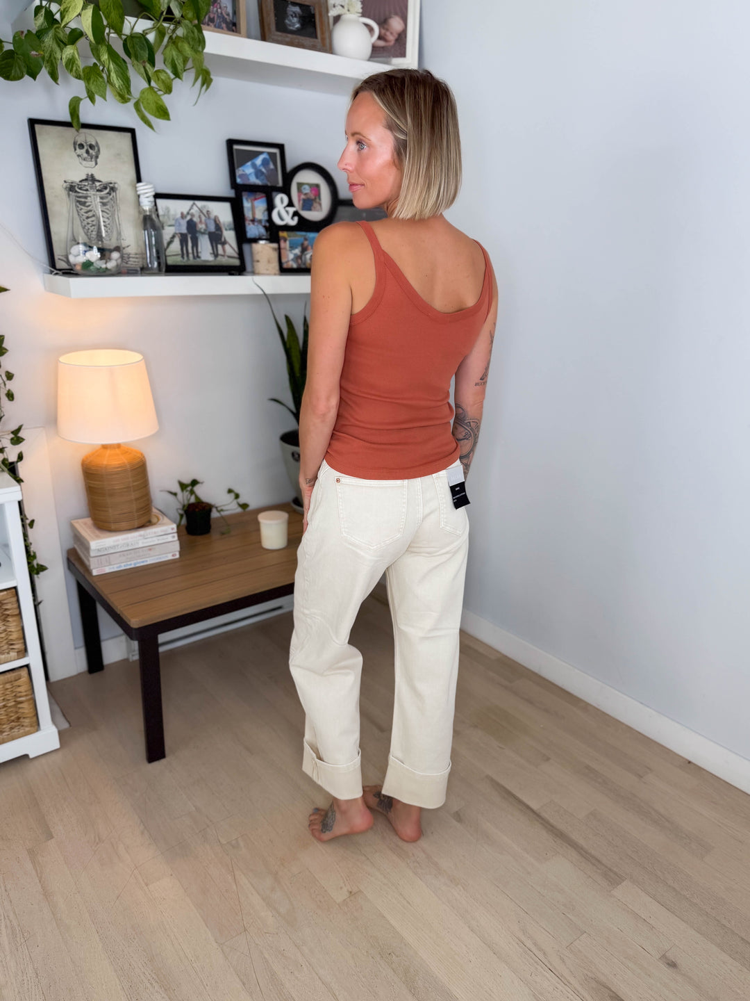Rosavelle Ultra Soft V-Neck Tank- SPICE