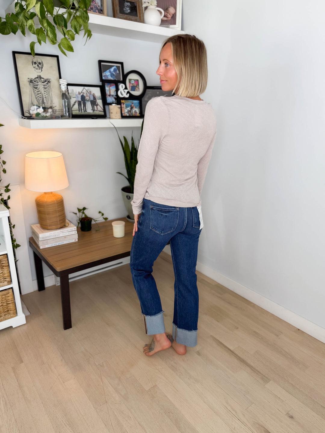 Dahlia Slub Knit Long Sleeve- LATTE