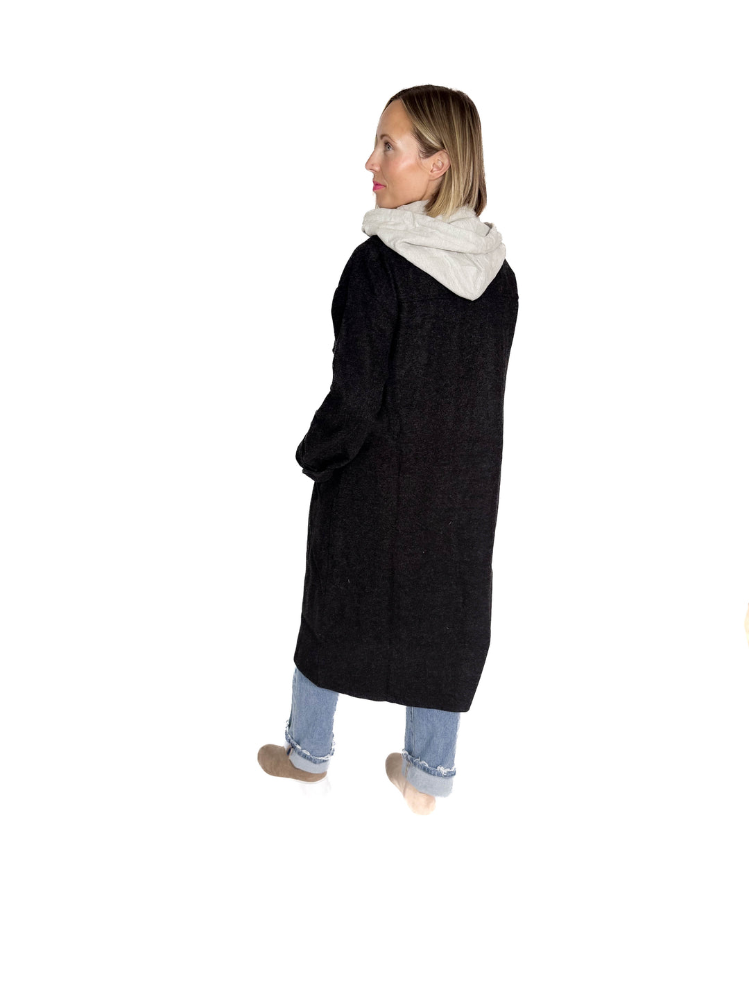 Evergreen Twofer Hoodie Jacket- BLACK