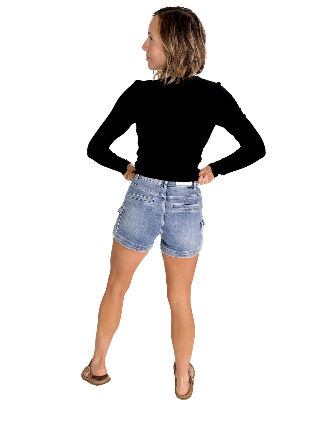 Samantha Round Neck Long Sleeve- BLACK