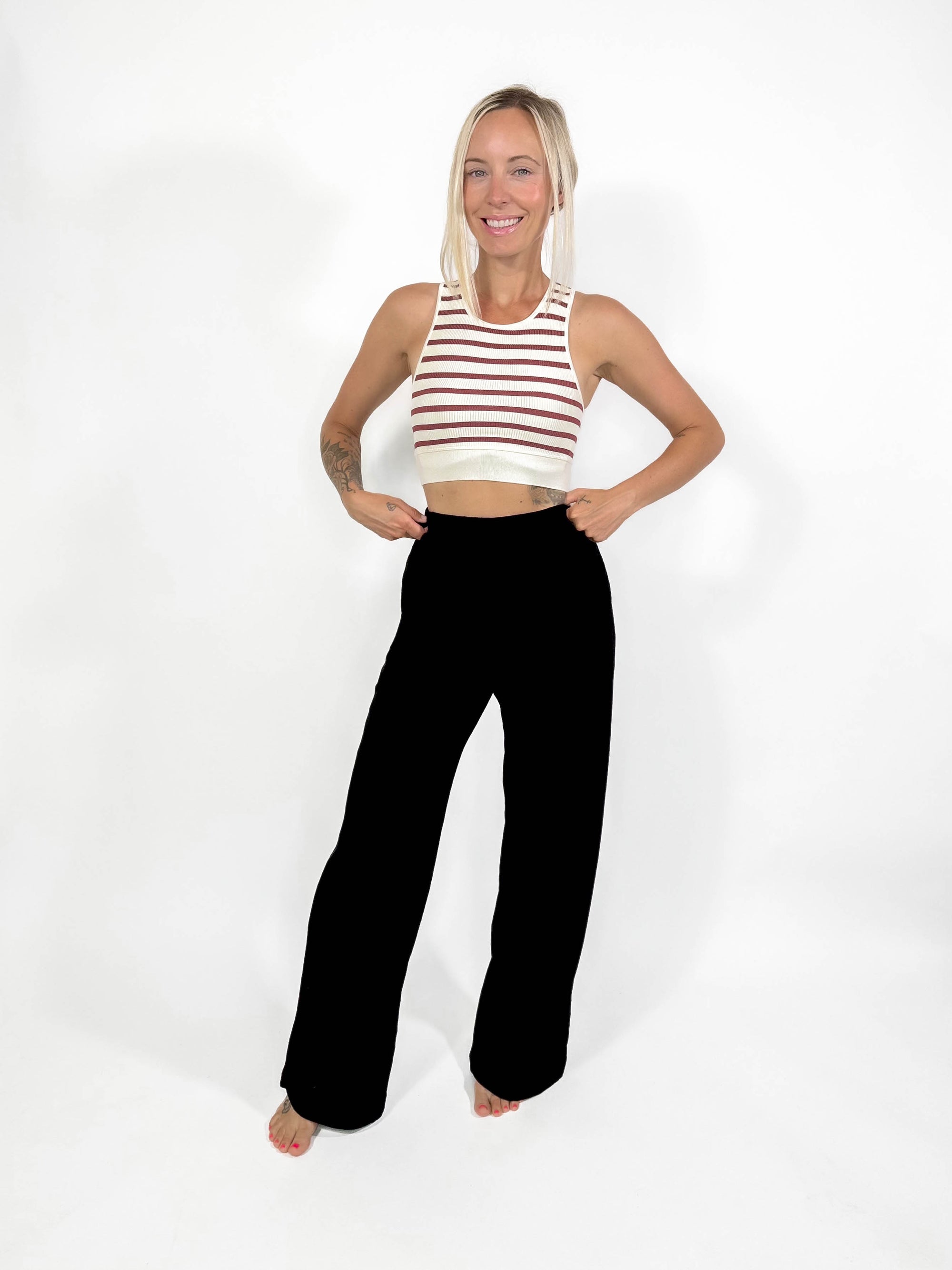 Motions Seamless Crop- CHESNUT/CREAM-FINAL SALE