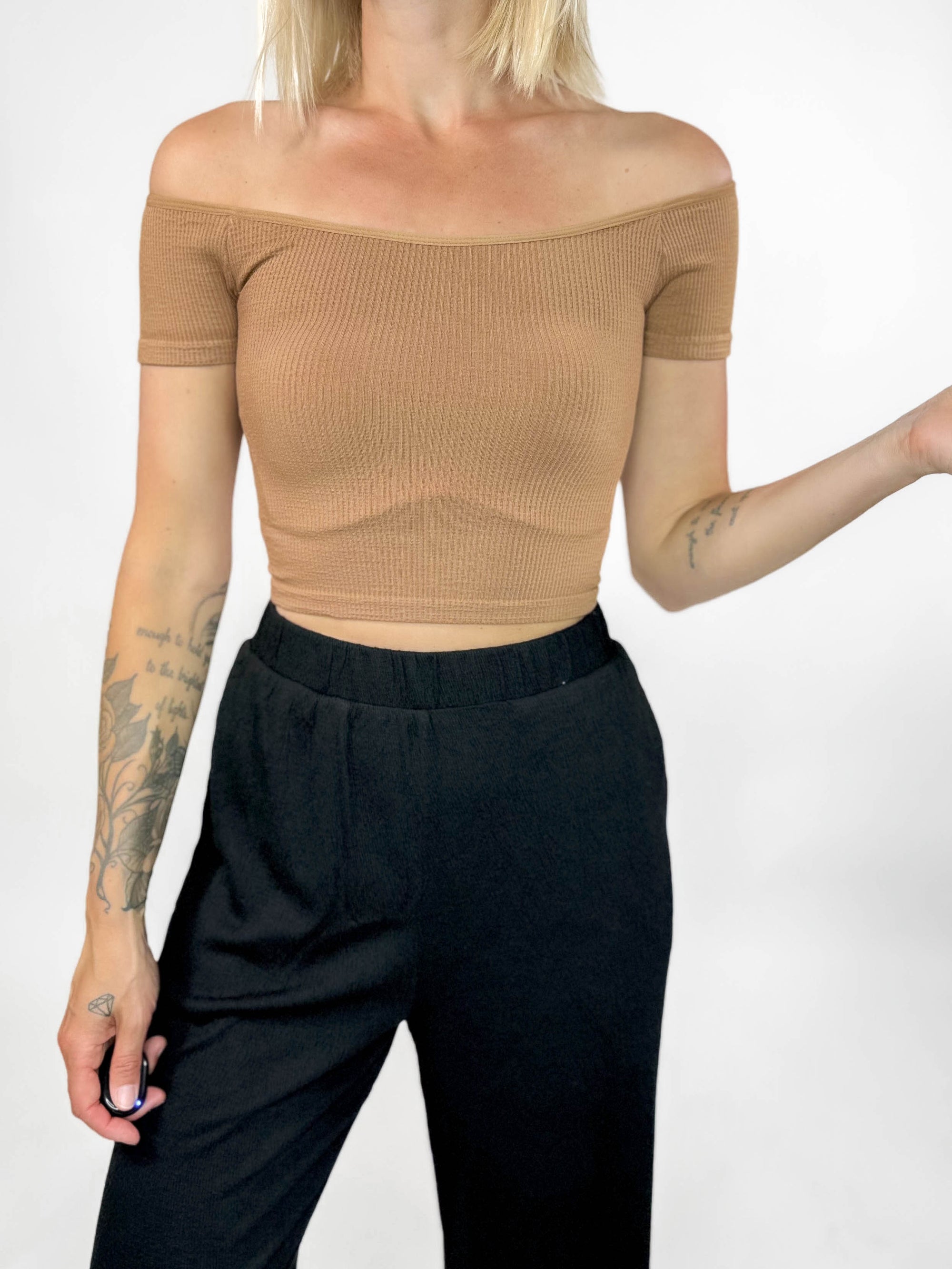 In A Dream Seamless Top- BROWN-FINAL SALE