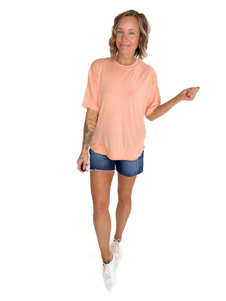 ROYCE Poncho Short Sleeve-CREAMSICLE-FINAL SALE