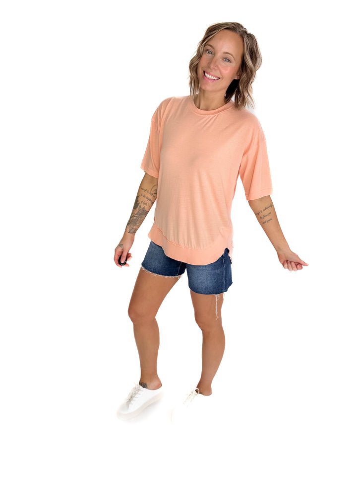 ROYCE Poncho Short Sleeve-CREAMSICLE-FINAL SALE