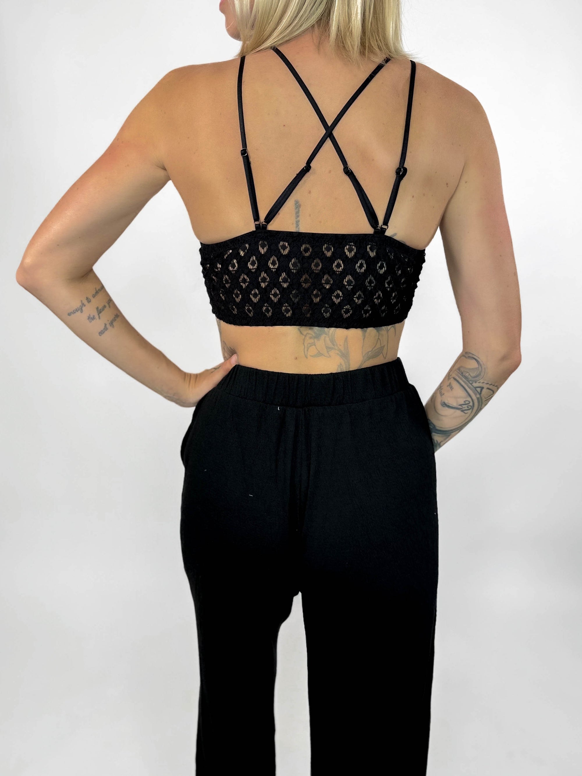 Romance Bralette- BLACK-FINAL SALE