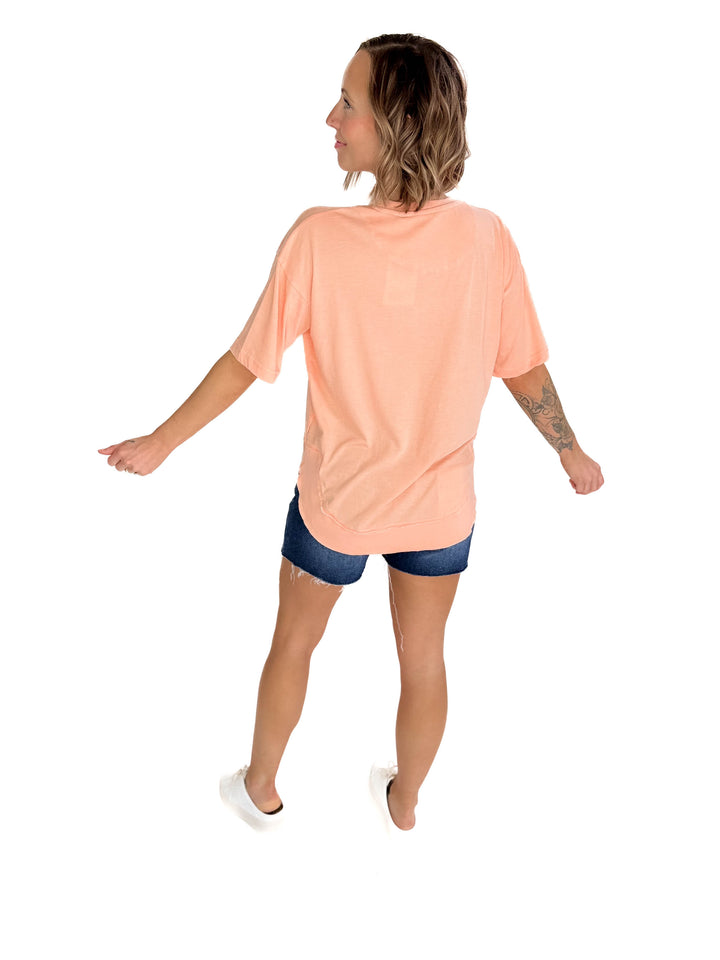 ROYCE Poncho Short Sleeve-CREAMSICLE-FINAL SALE