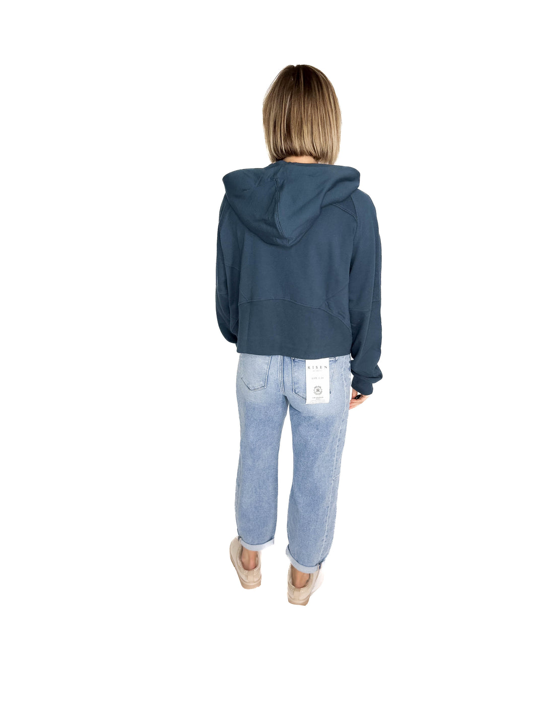 MONO B Kaid Soft Structure Fleece Zip Up- MIDNIGHT NAVY