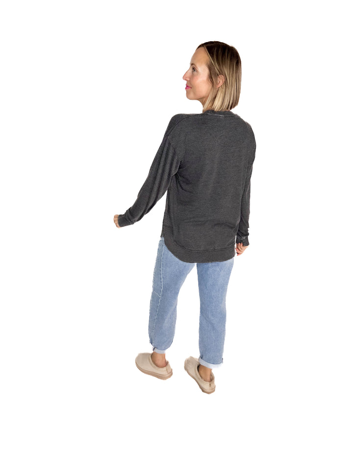 ROYCE Poncho Long Sleeve- BLACK