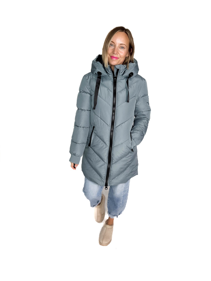 ONLY Skylar Hooded Puffer Jacket- STORMY WEATHER