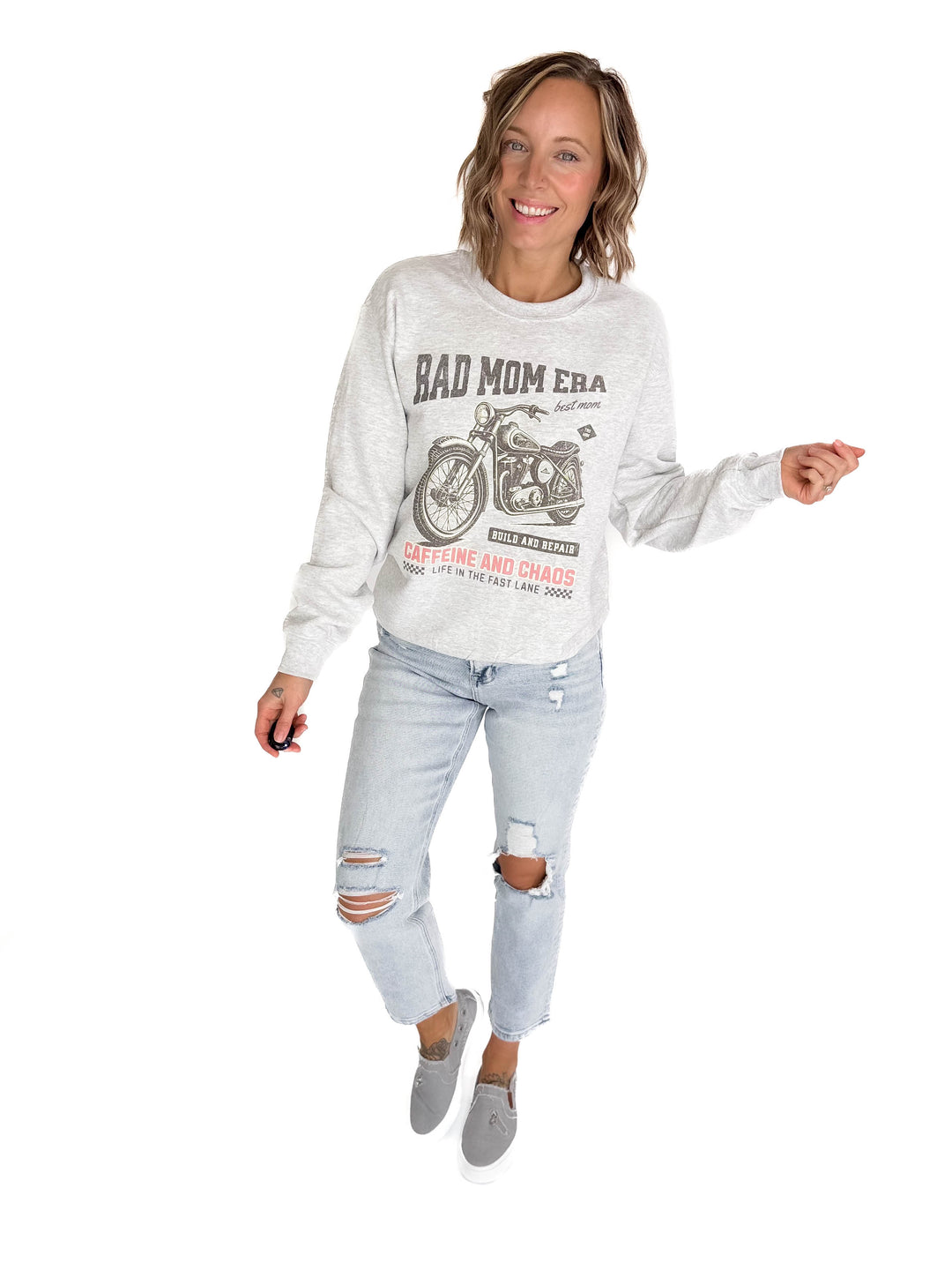 Rad Mom Era Crewneck- ASH GREY