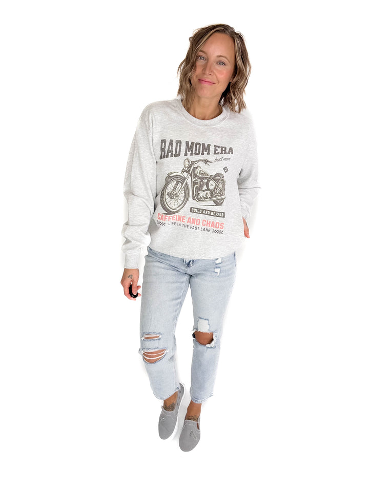 Rad Mom Era Crewneck- ASH GREY