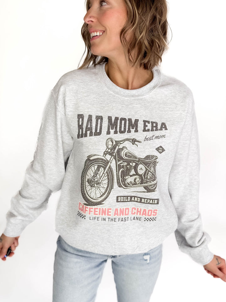 Rad Mom Era Crewneck- ASH GREY