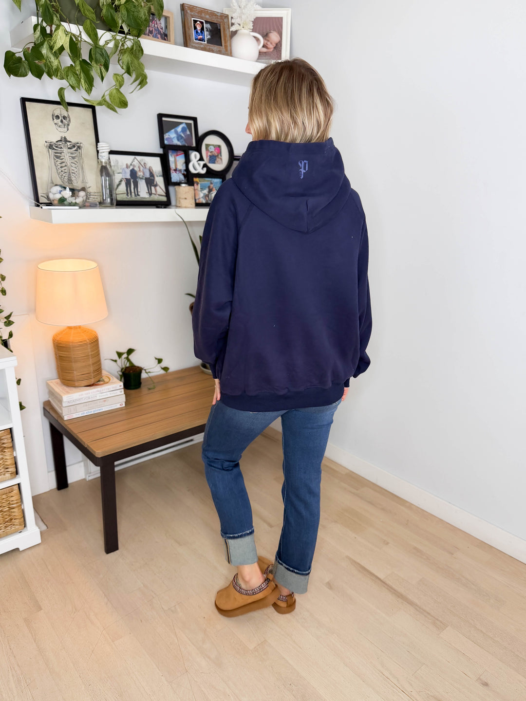 Tanis Premium Fleece Hoodie- NAVY