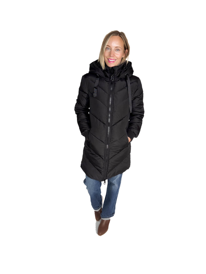 ONLY Skylar Hooded Puffer Jacket- BLACK