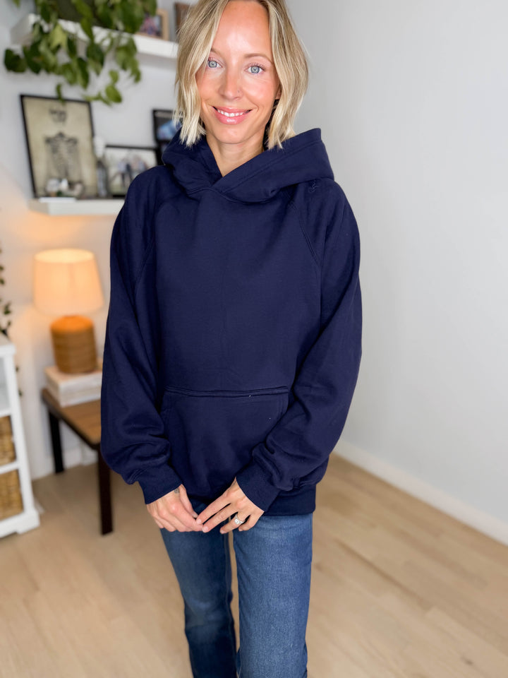 Tanis Premium Fleece Hoodie- NAVY