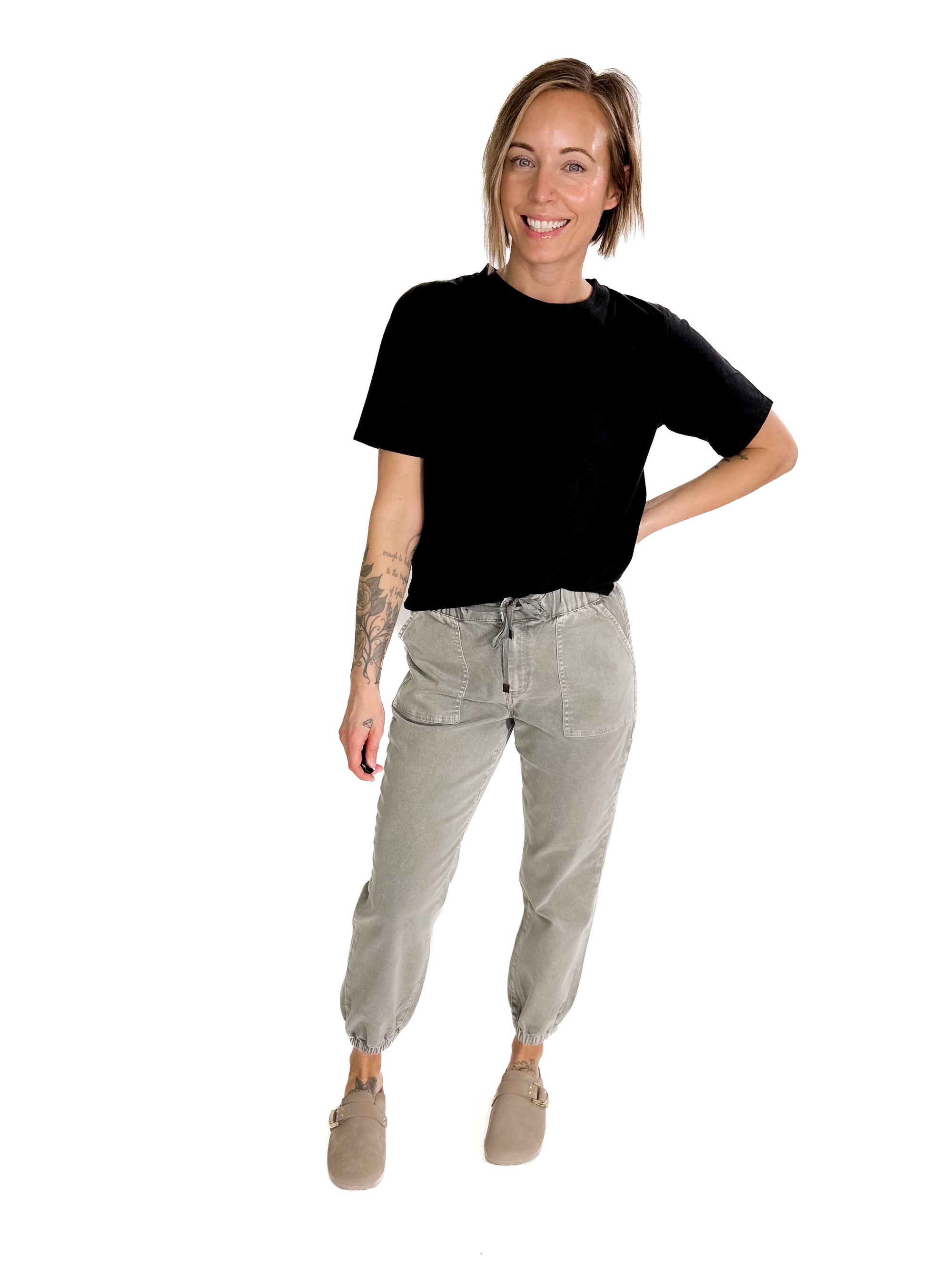 Shelly High Rise Jogger- ASH GREY