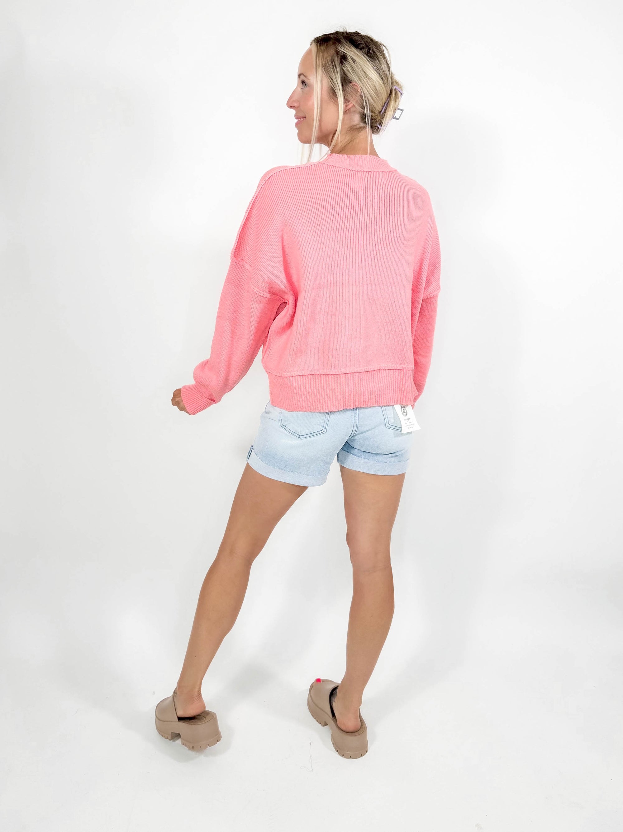 Leda Sweater- PEACH-FINAL SALE