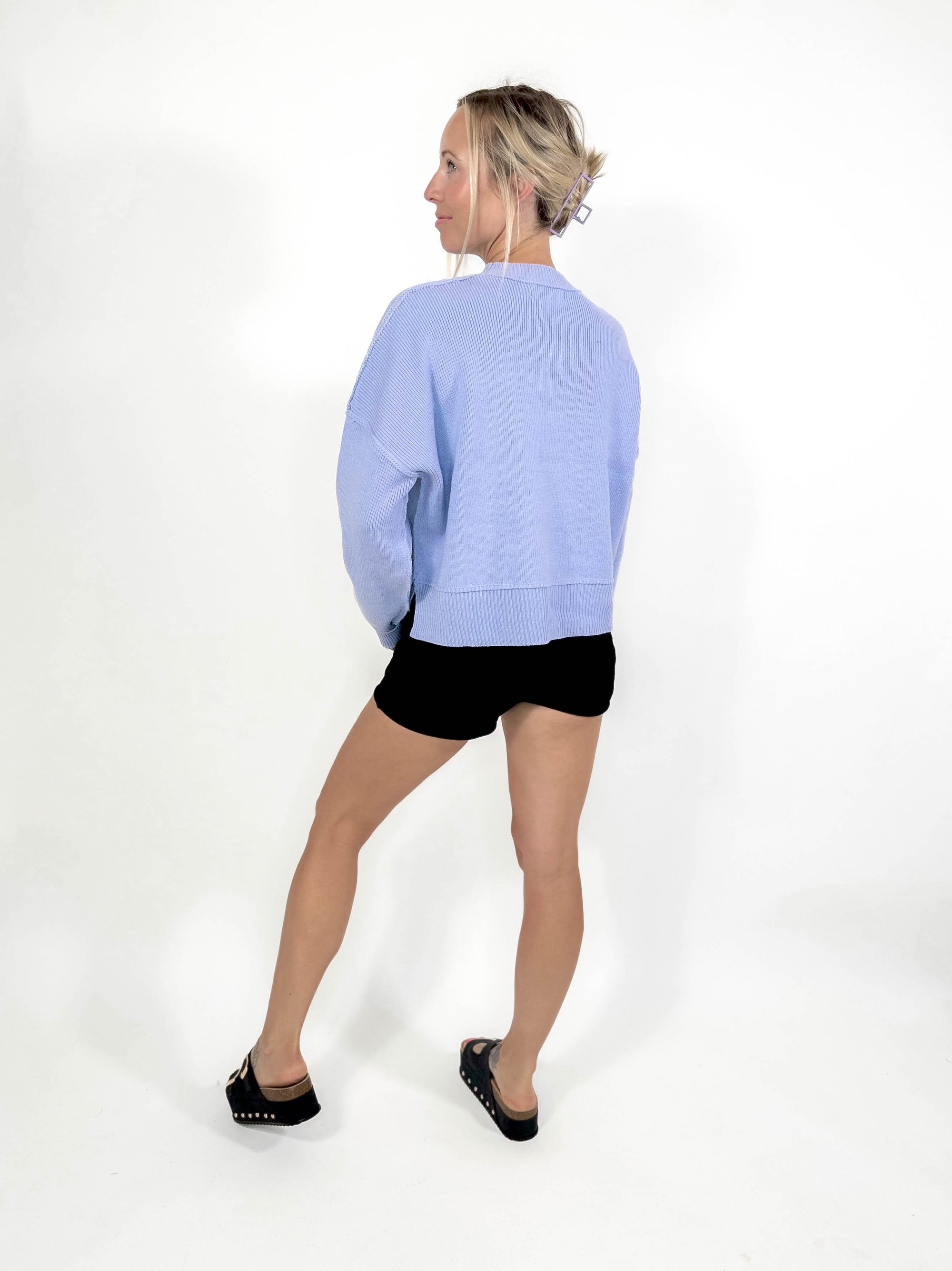 Leda Sweater- DUSTY BLUE-FINAL SALE *SM*