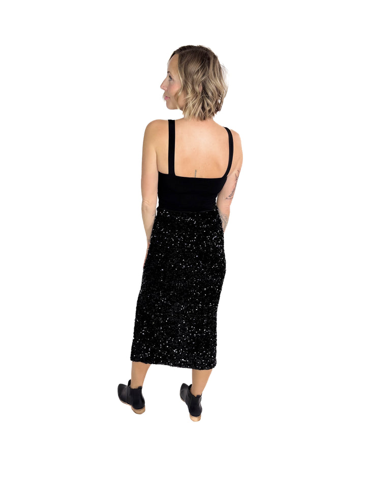 VERO MODA Esta V-Neck Top- BLACK