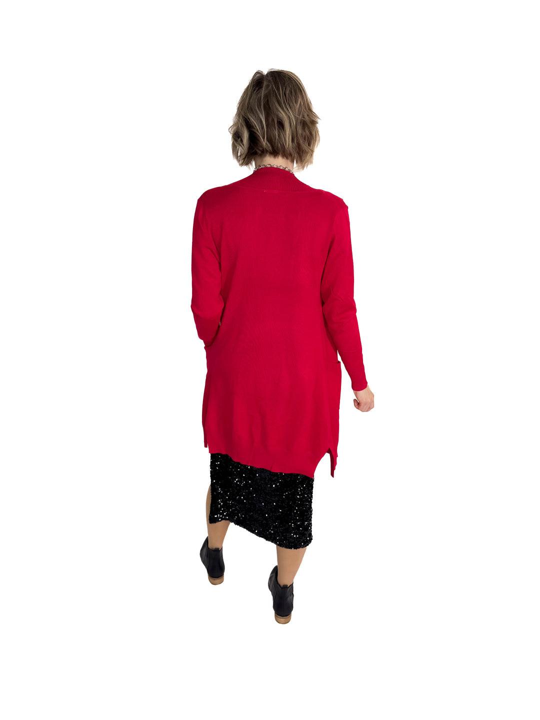 Birchwood Classic Pocket Cardigan- RED