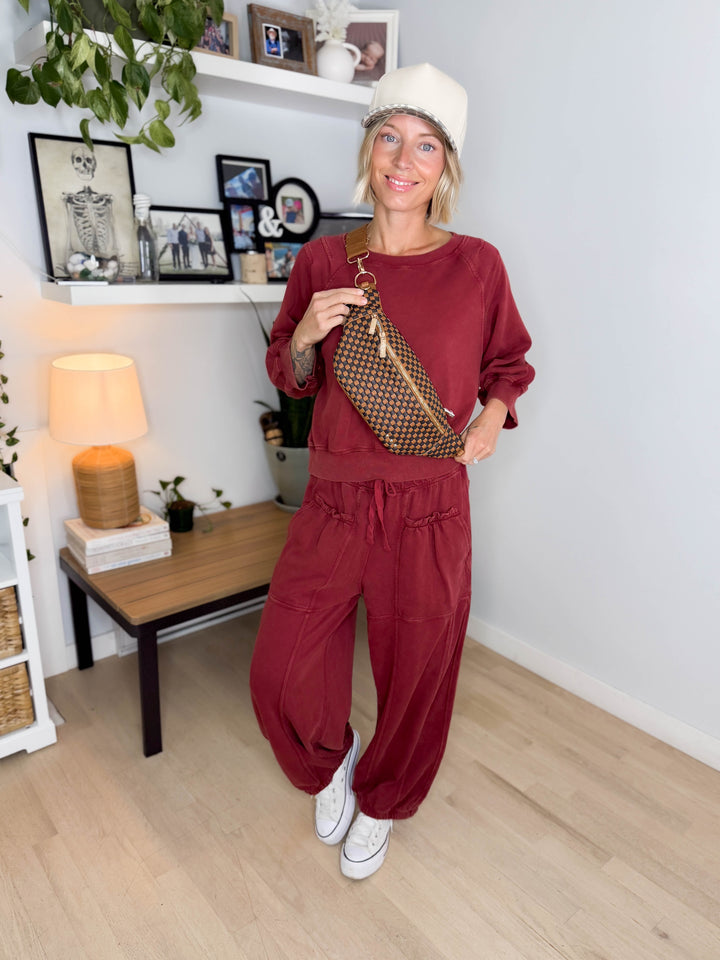 Susie Sidekick Bum Bag- CHECKERED COFFEE