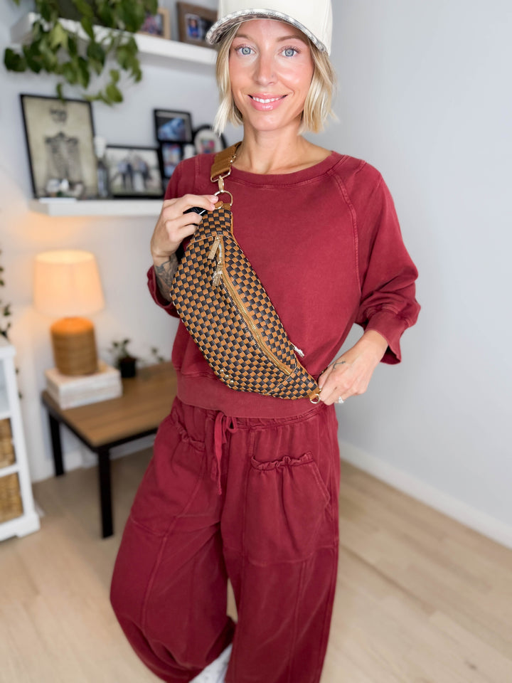 Susie Sidekick Bum Bag- CHECKERED COFFEE