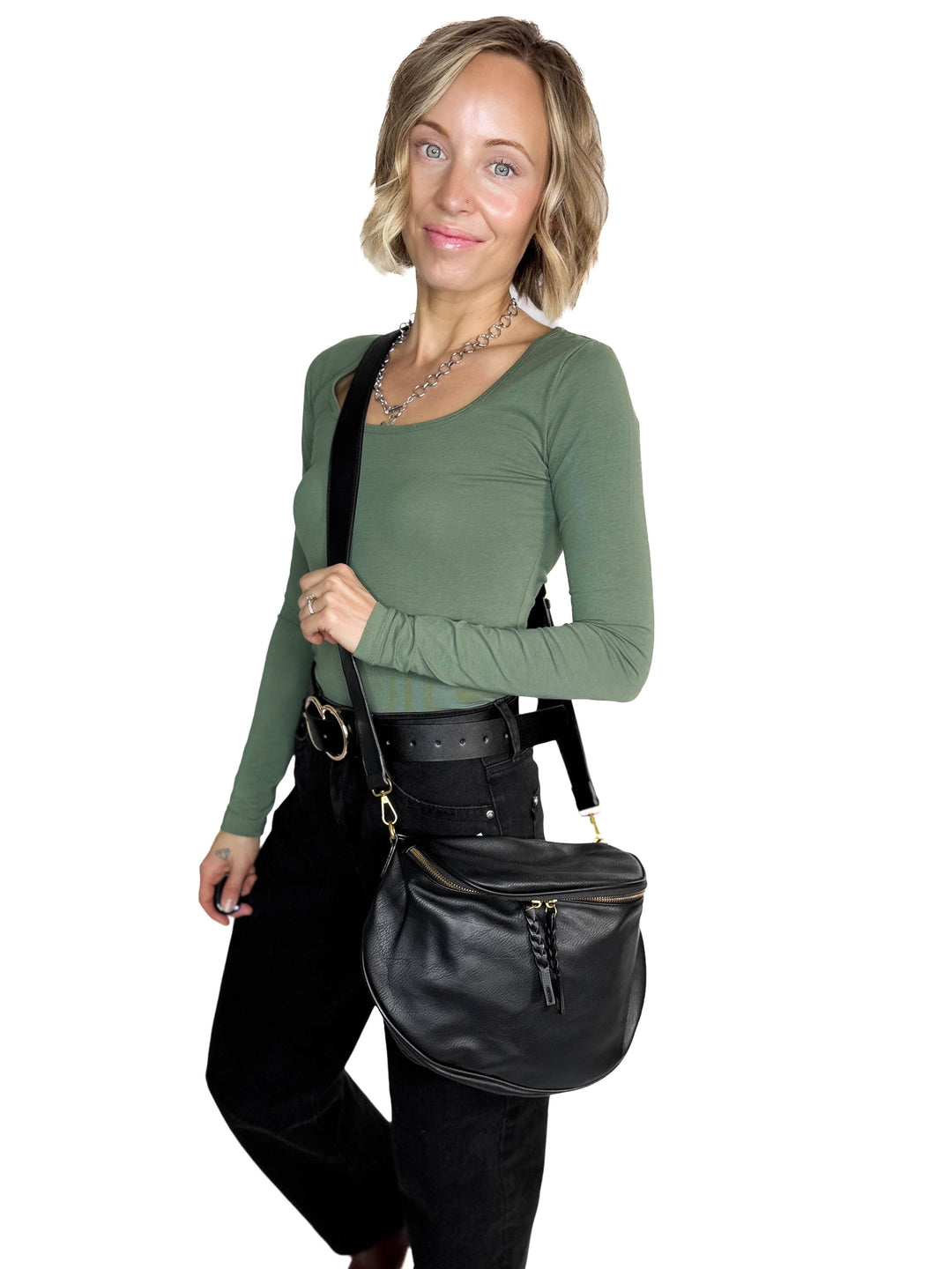 Megan Sling Bag- BLACK