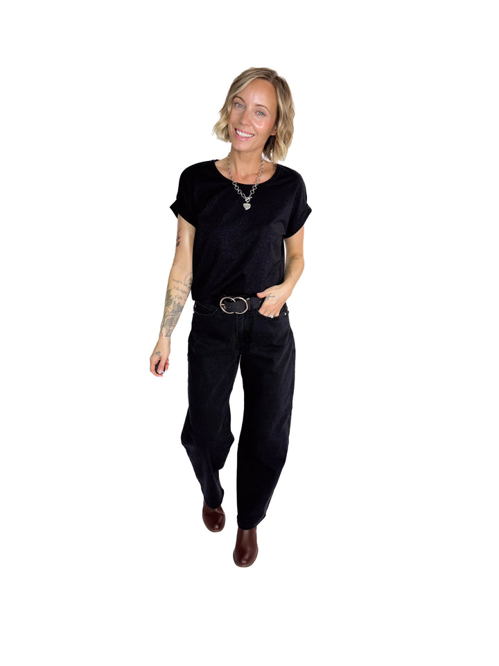 ONLY Moster Glitter Top- BLACK