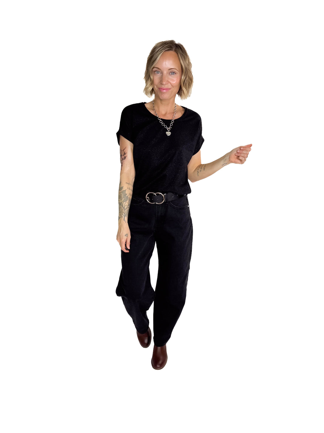 ONLY Moster Glitter Top- BLACK