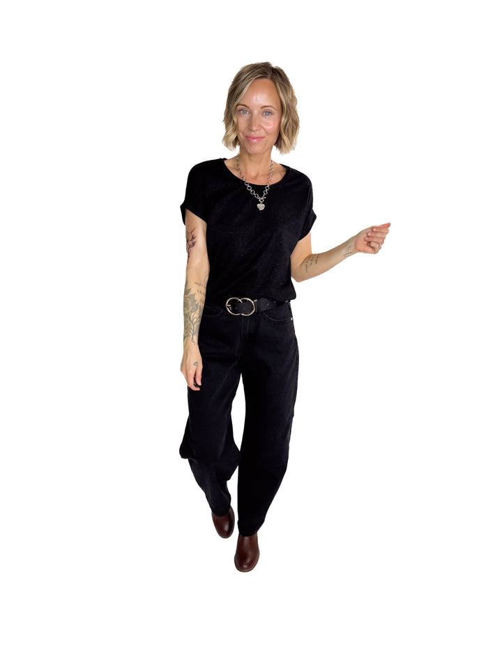 ONLY Moster Glitter Top- BLACK