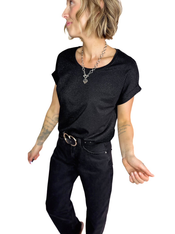 ONLY Moster Glitter Top- BLACK