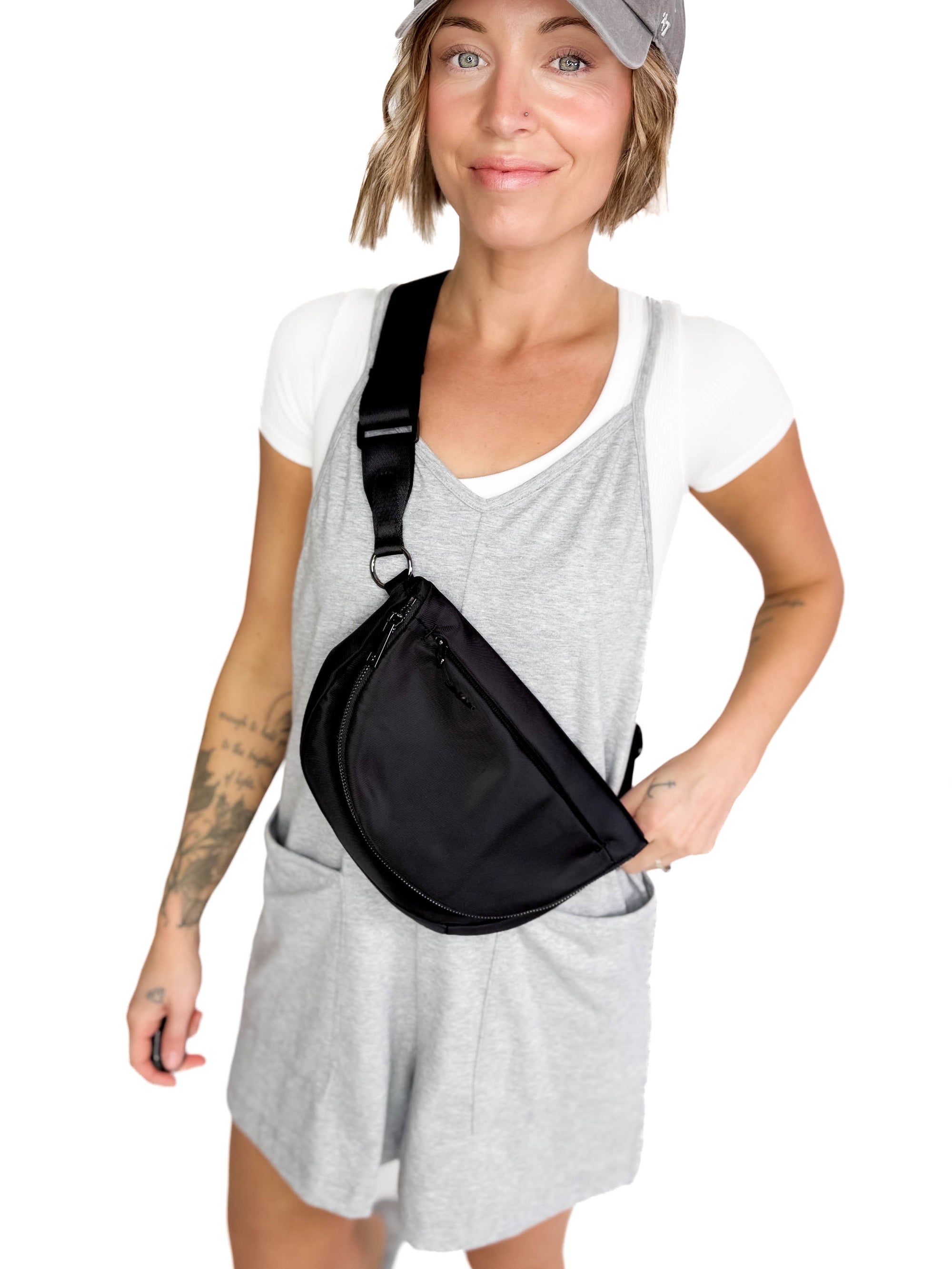 Savvy Nylon Bum Bug- BLACK