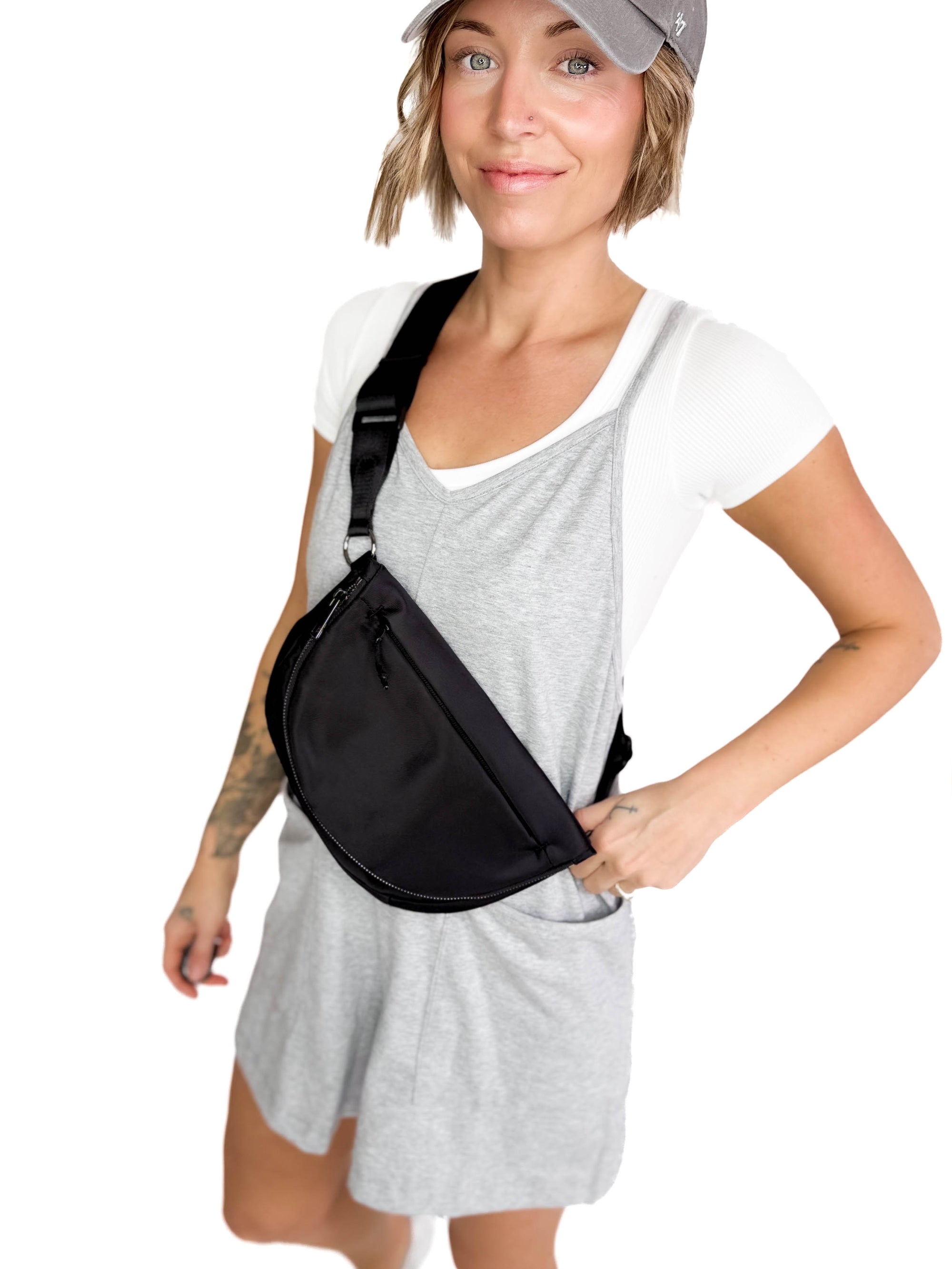 Savvy Nylon Bum Bug- BLACK