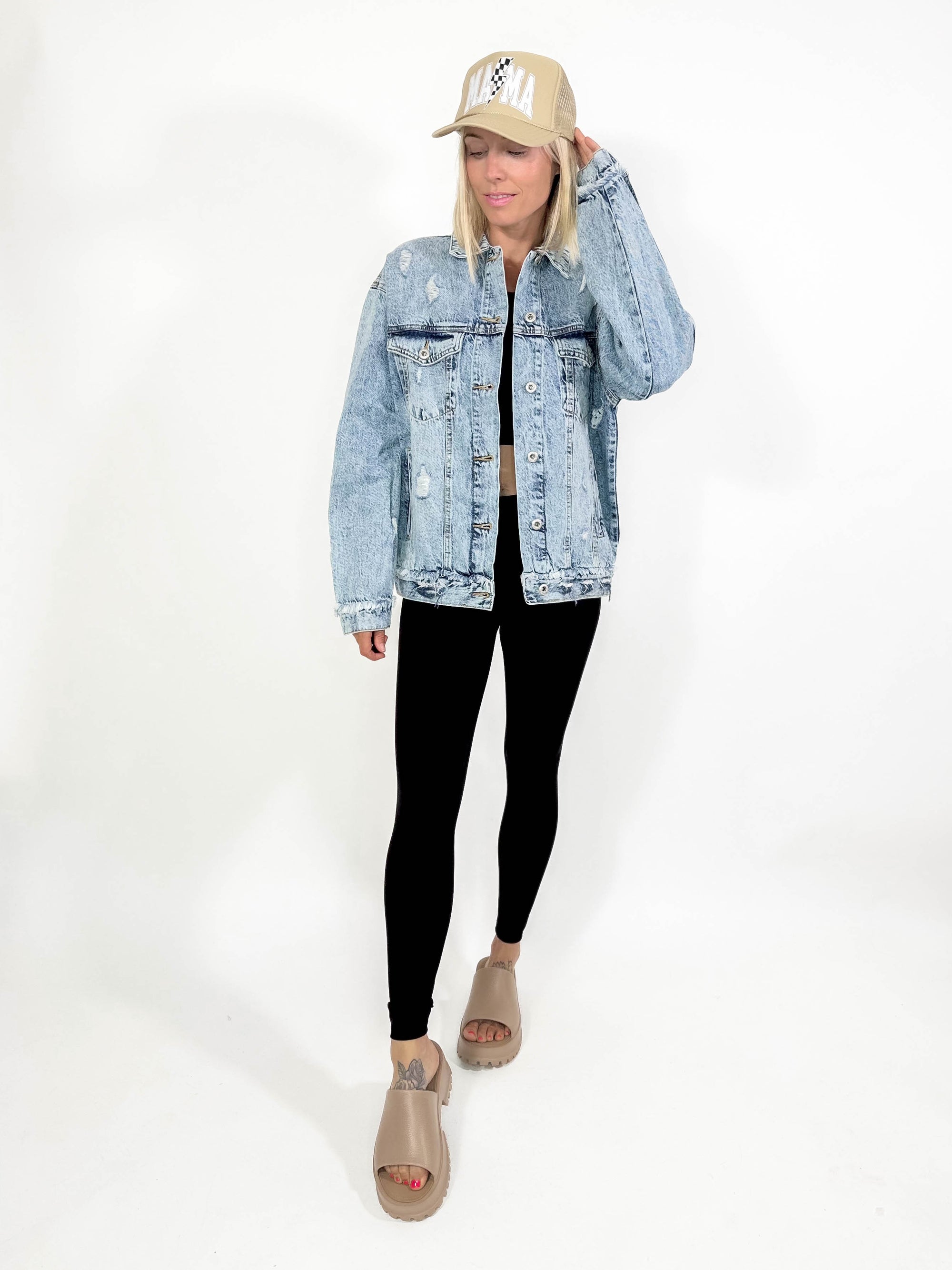 California Oversized Denim Jacket- LIGHT