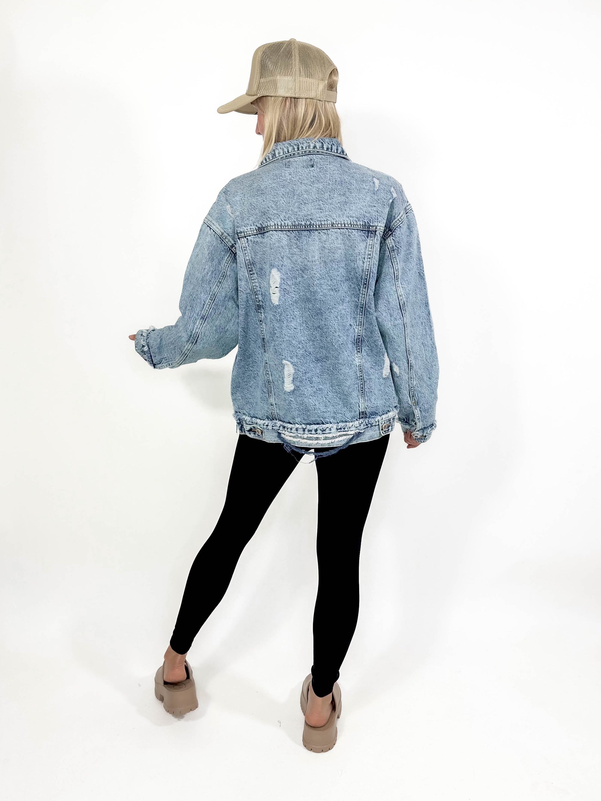 California Oversized Denim Jacket- LIGHT-FINAL SALE