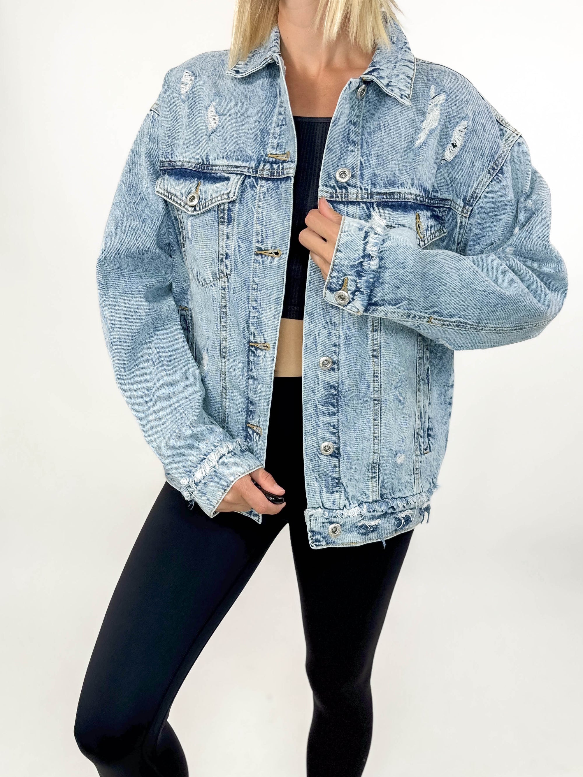 California Oversized Denim Jacket- LIGHT-FINAL SALE