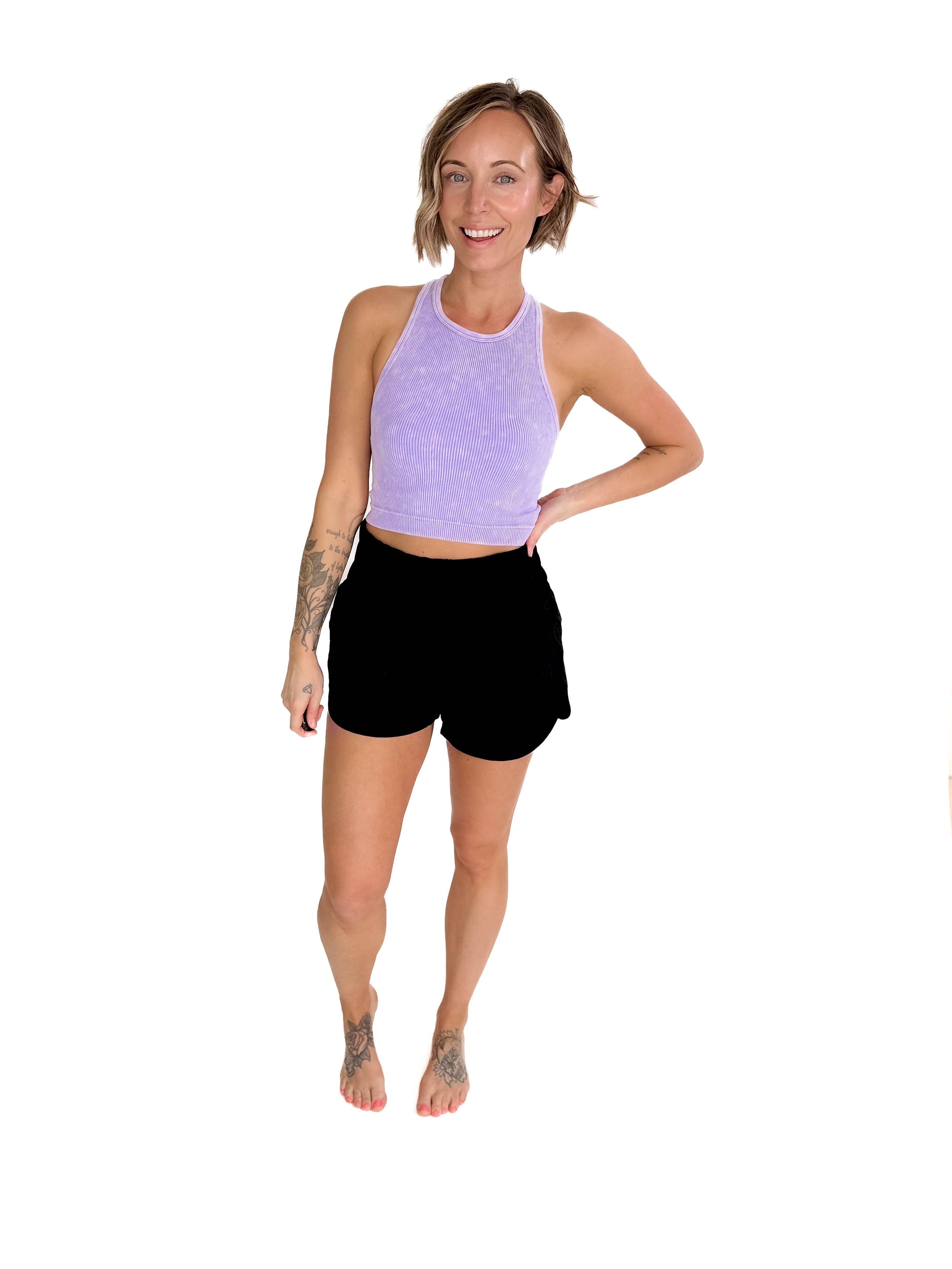Kelsea Lined Windbreaker Short- BLACK